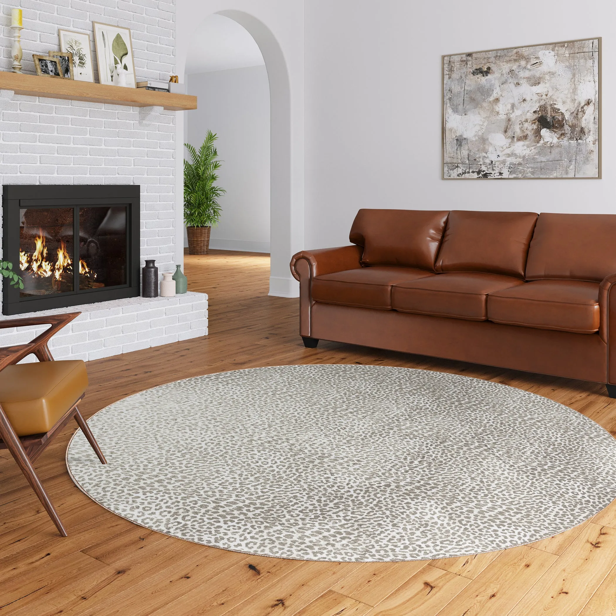 Akina Ultra-Soft Faux Fur Shag Rug with Animal Prints - Family & Pet Friendly, Easy Care Design