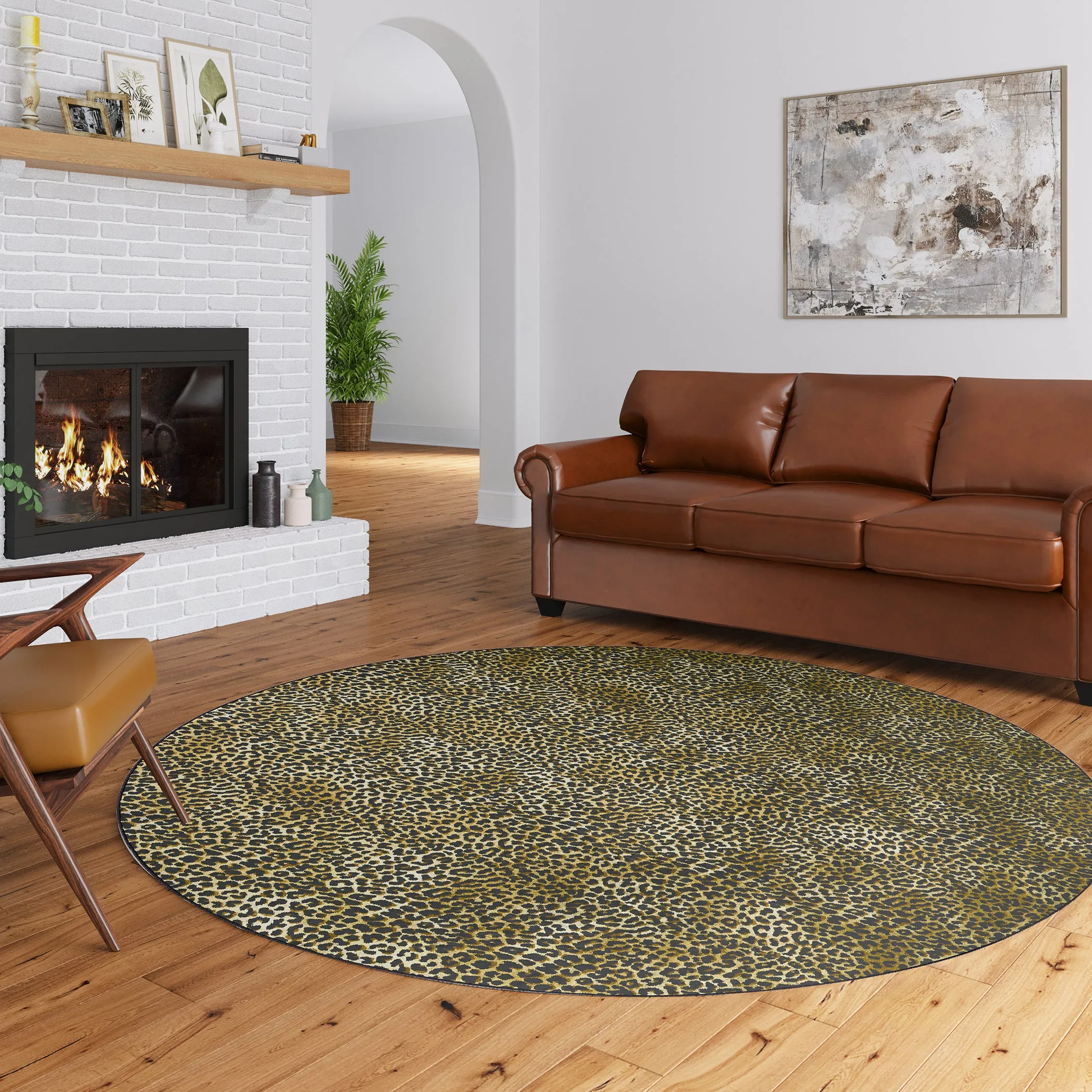 Akina Ultra-Soft Faux Fur Shag Rug with Animal Prints - Family & Pet Friendly, Easy Care Design