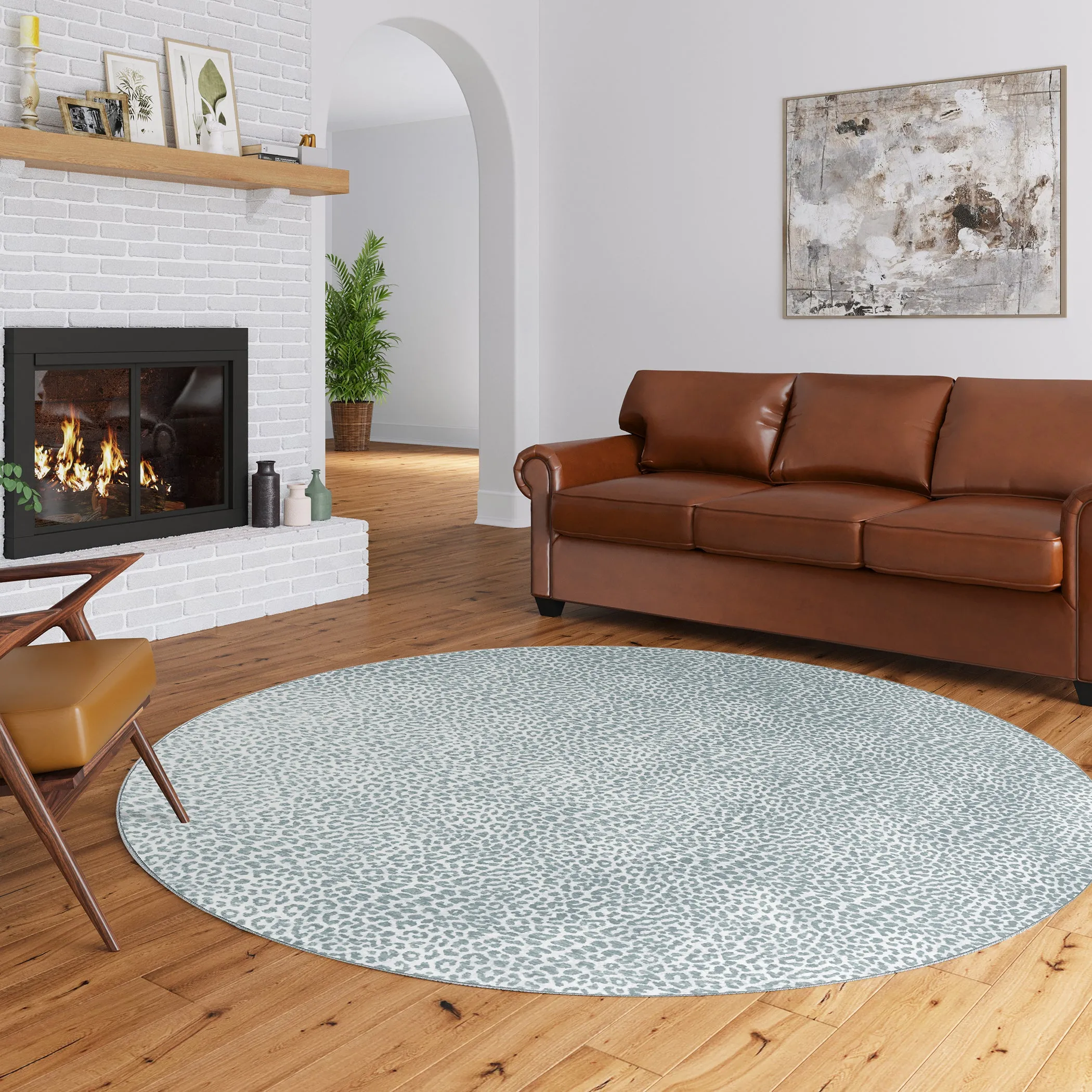 Akina Ultra-Soft Faux Fur Shag Rug with Animal Prints - Family & Pet Friendly, Easy Care Design