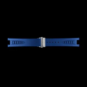 Blue FKM Rubber Strap with Silver Buckle for Spaceship