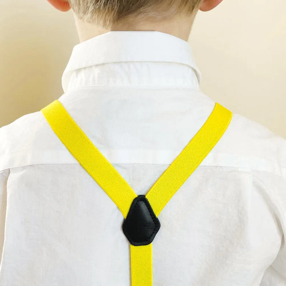 Boys' Yellow Skinny Suspenders