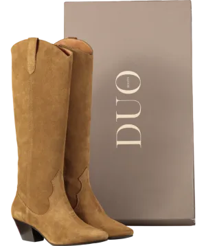 DUO Brown Saffron Knee High Boots In Marigold Suede UK 7 EU 40 👠