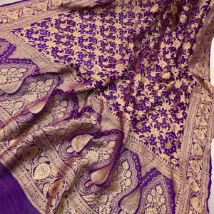 Elegant Purple Bandhani Dupatta