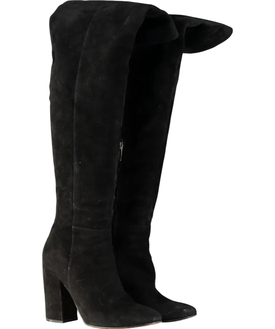 Gianvito Rossi Black Suede Over the Knee Boots UK 6 EU 39 👠