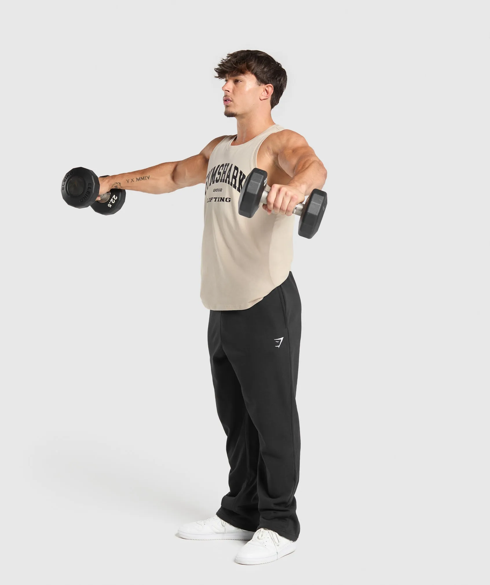 Gymshark 2012 Lifting Tank - Pebble Grey
