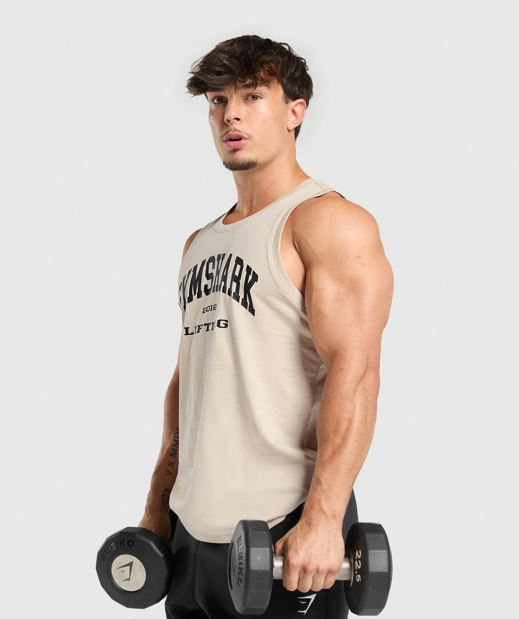 Gymshark 2012 Lifting Tank - Pebble Grey