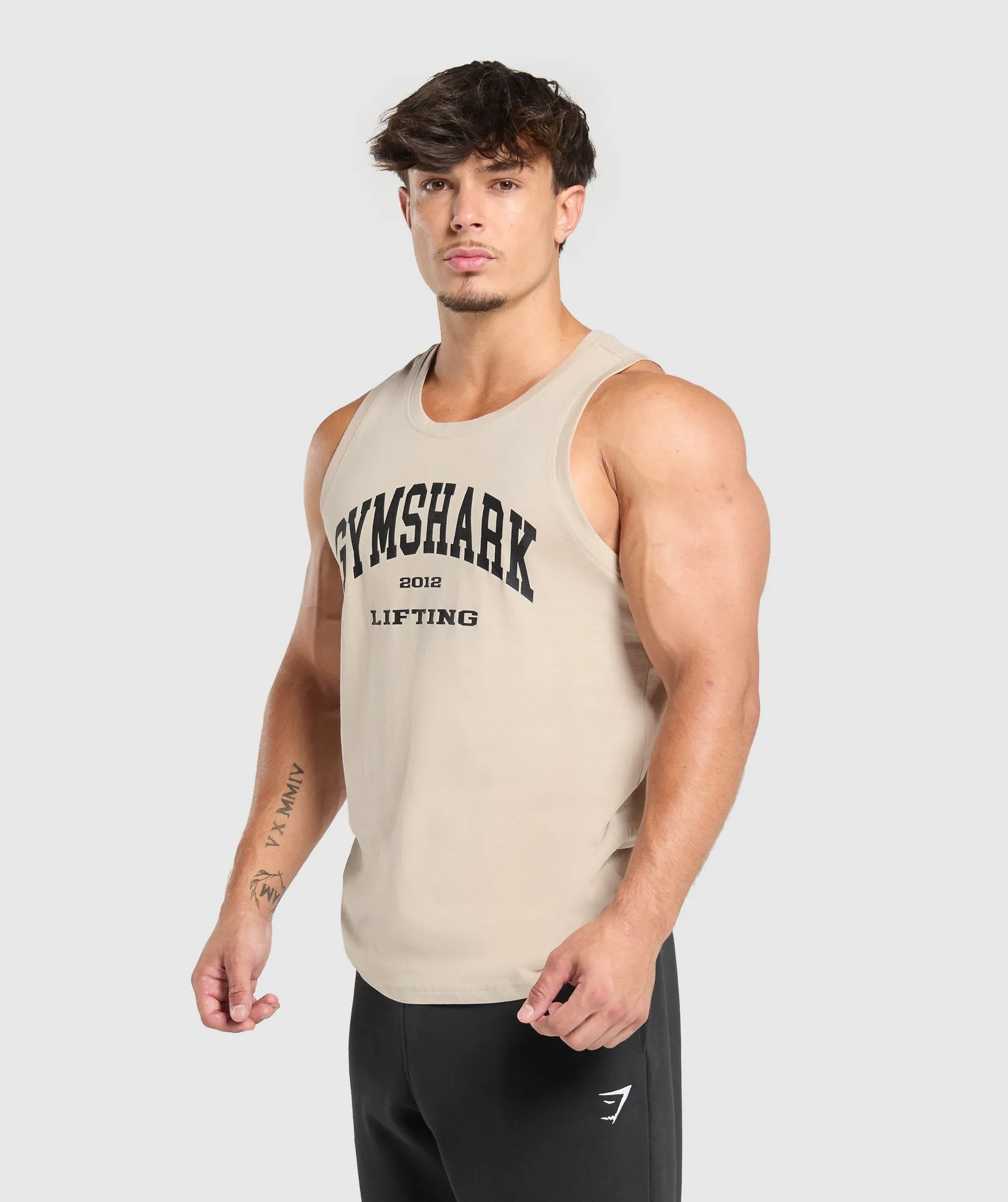Gymshark 2012 Lifting Tank - Pebble Grey