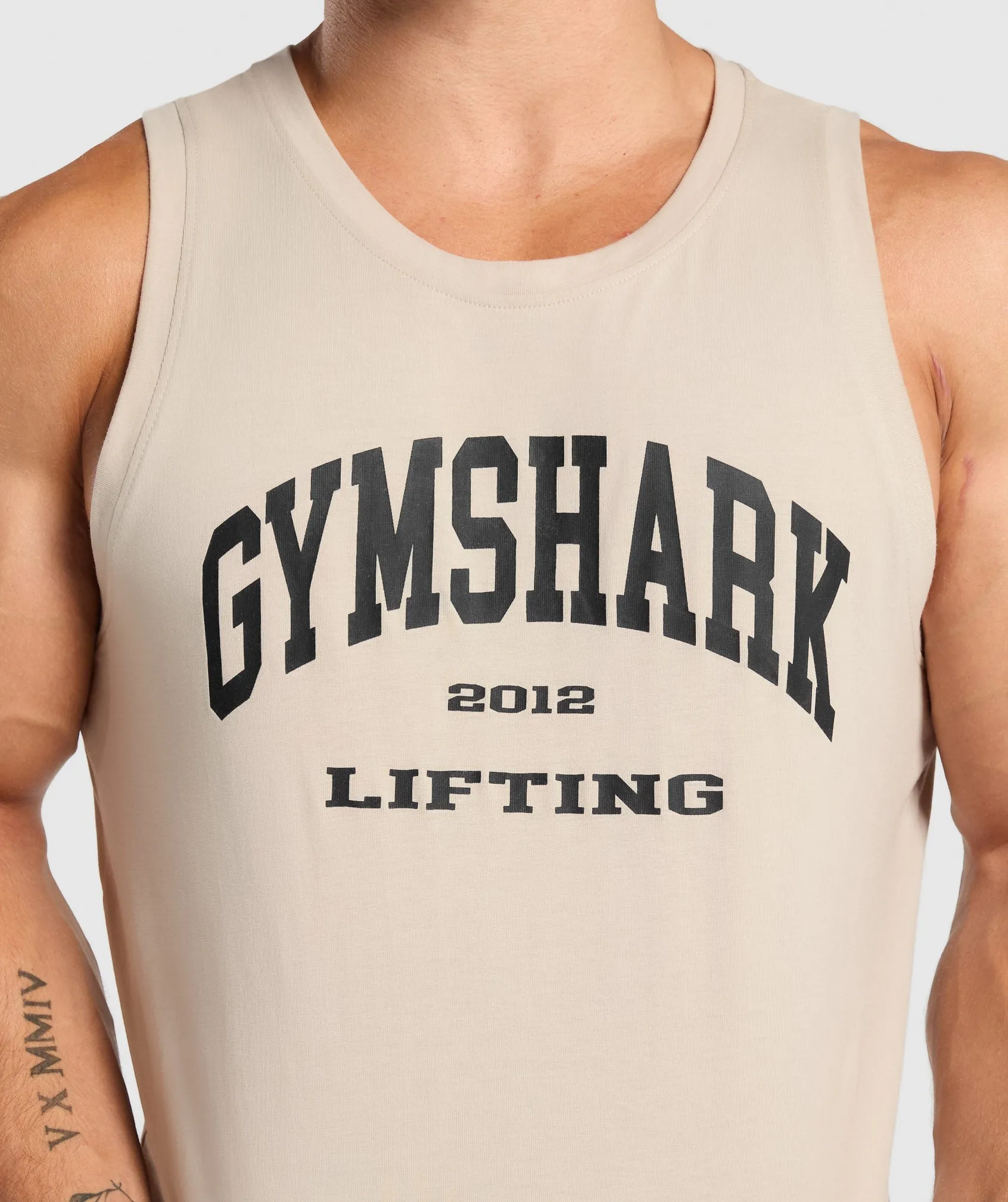 Gymshark 2012 Lifting Tank - Pebble Grey