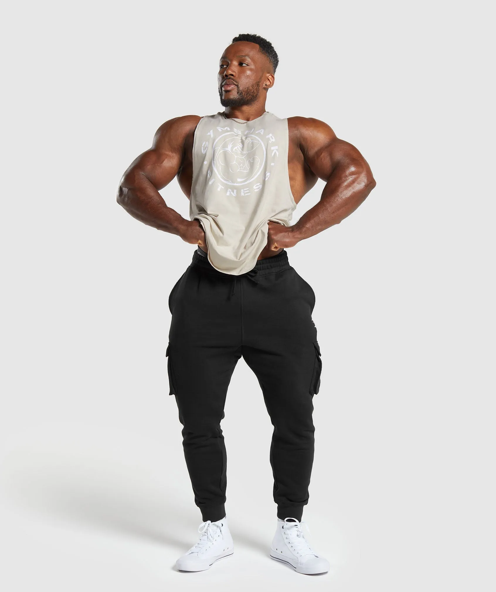 Gymshark Legacy Drop Arm Tank - Pebble Grey