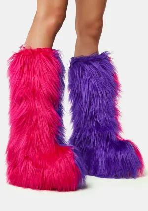 Liquid Rhythm Faux Fur Boots