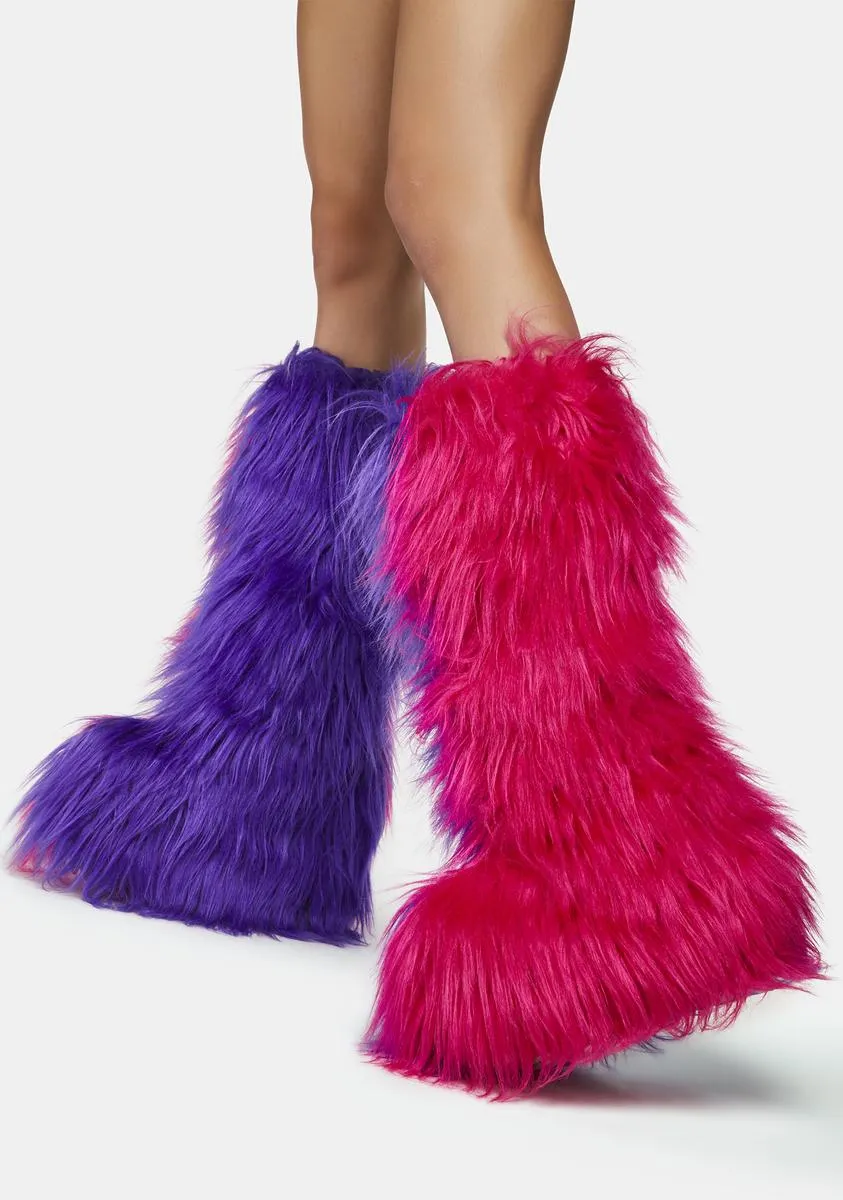 Liquid Rhythm Faux Fur Boots