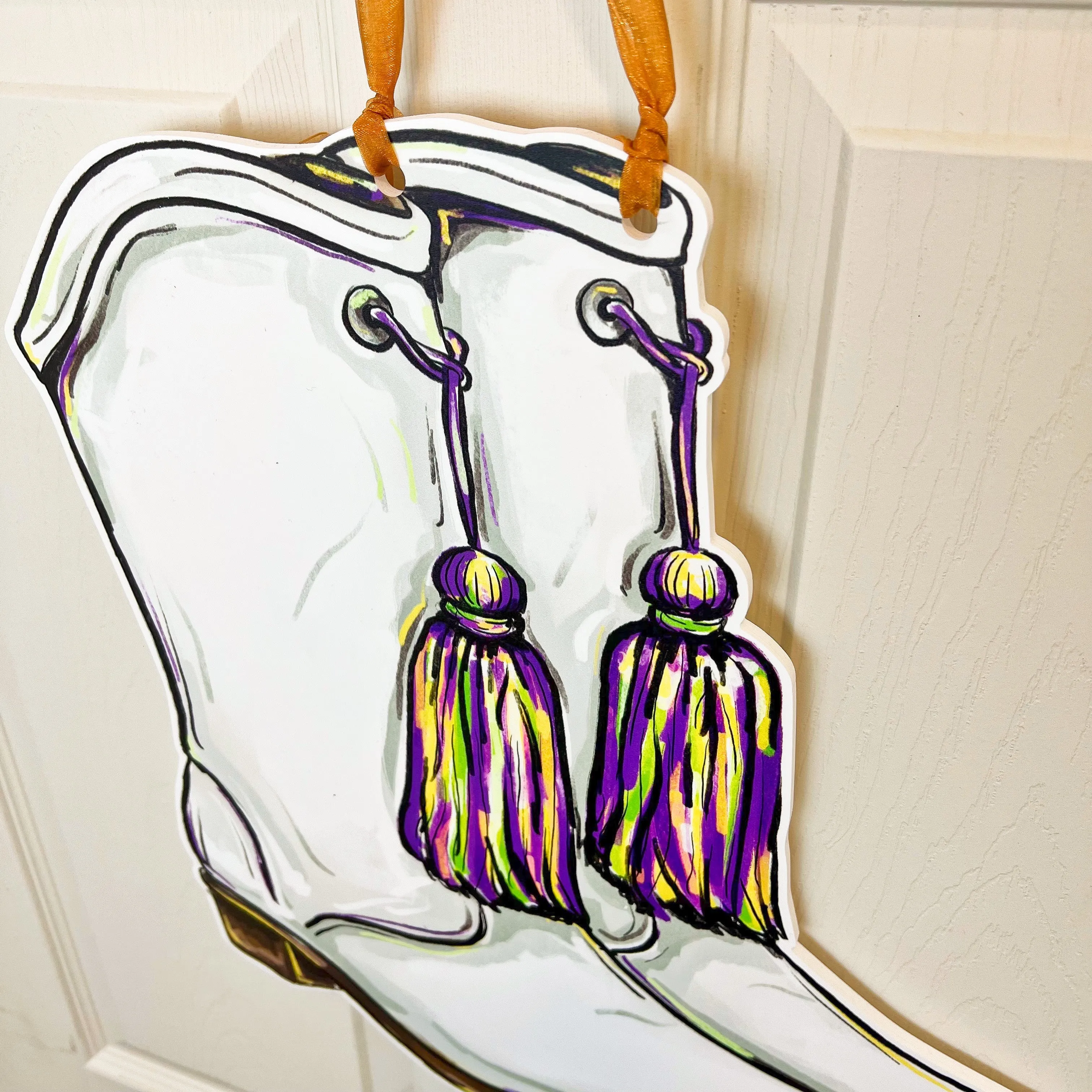 Majorette Marching Boots Door Hanger