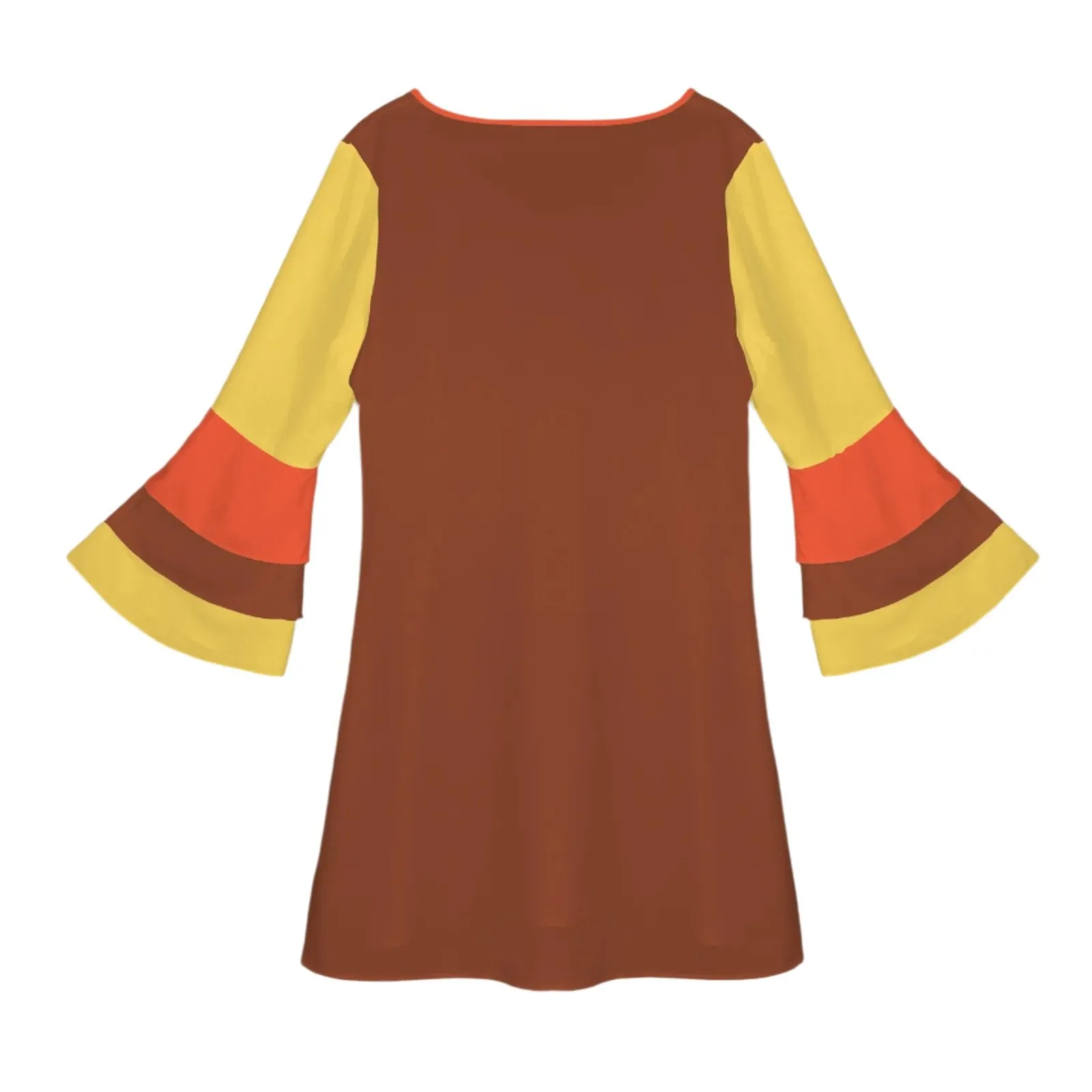 Miarna Color Block Bell Sleeve Dress