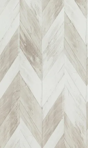 Modern Motifs Weathered Herringbone Wallpaper 217990