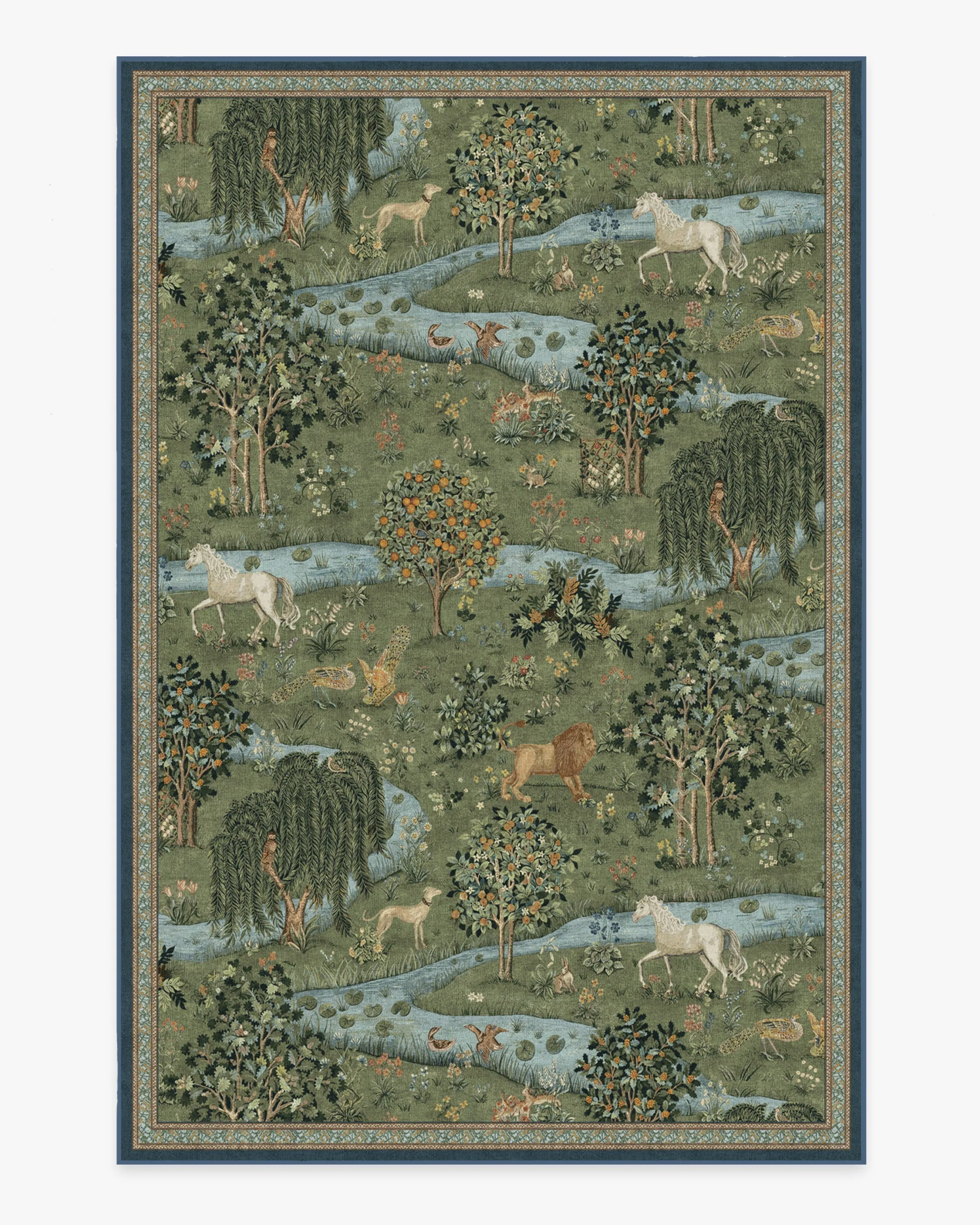 Morris & Co. Owl & Willow Green Rug