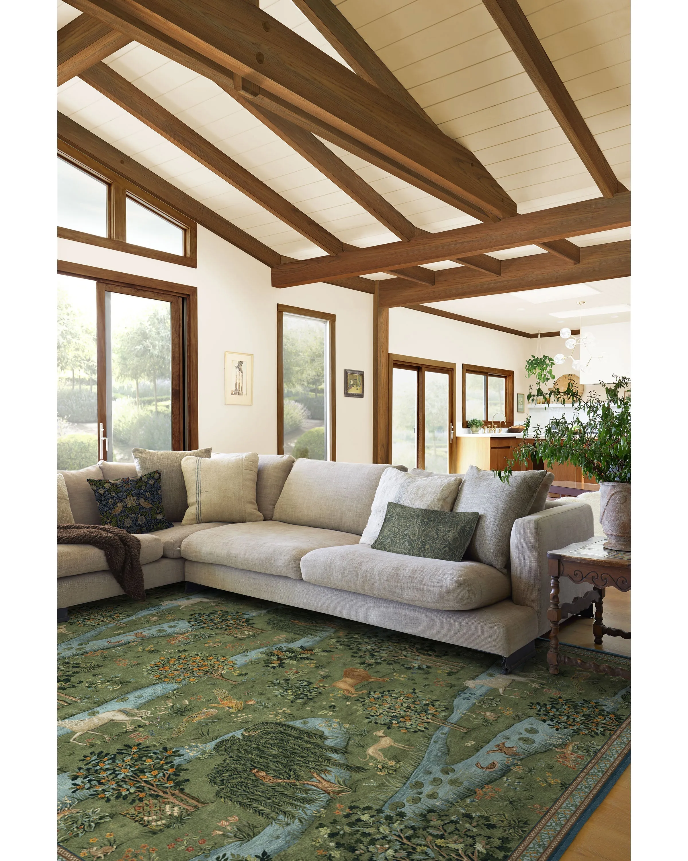 Morris & Co. Owl & Willow Green Rug