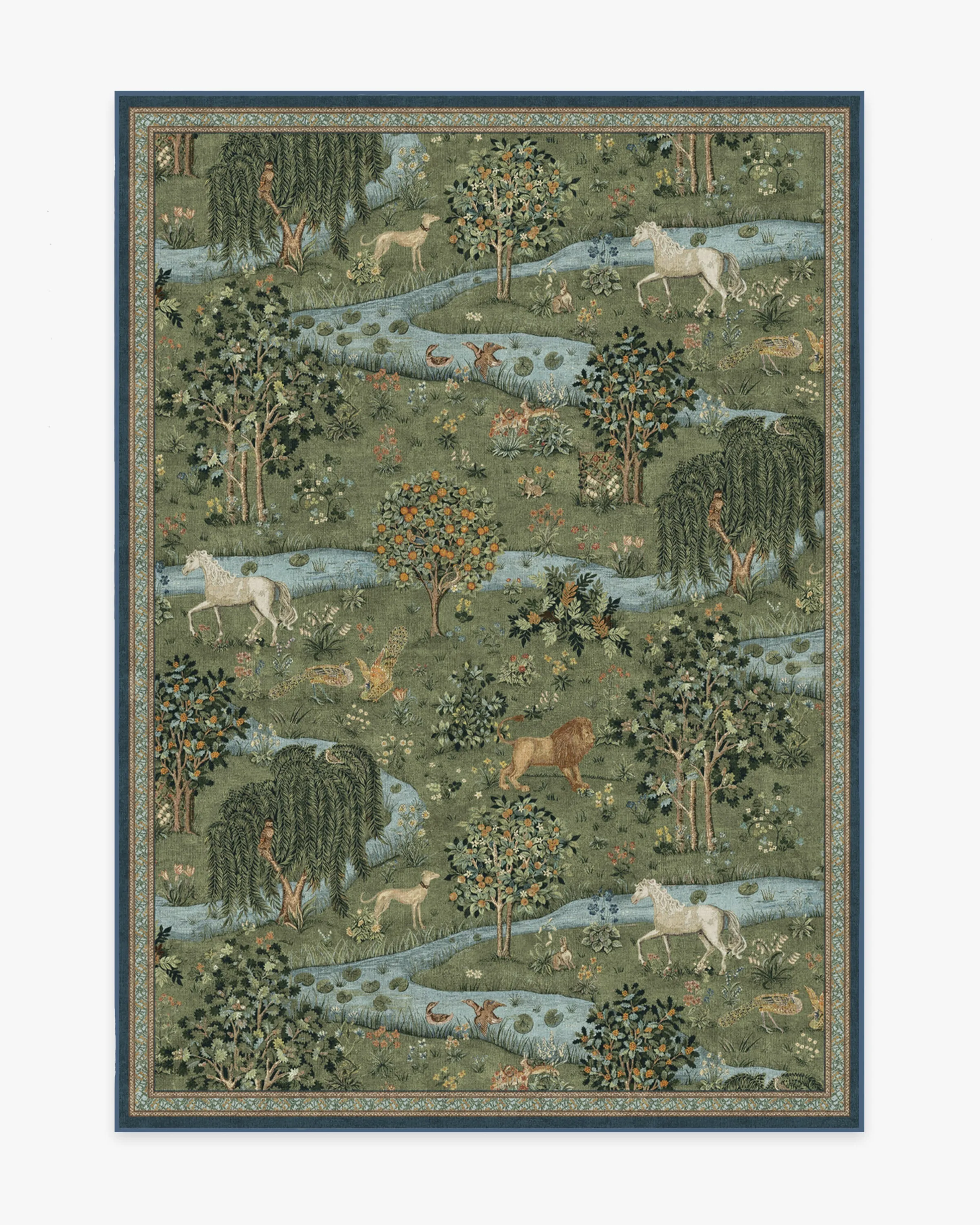 Morris & Co. Owl & Willow Green Rug