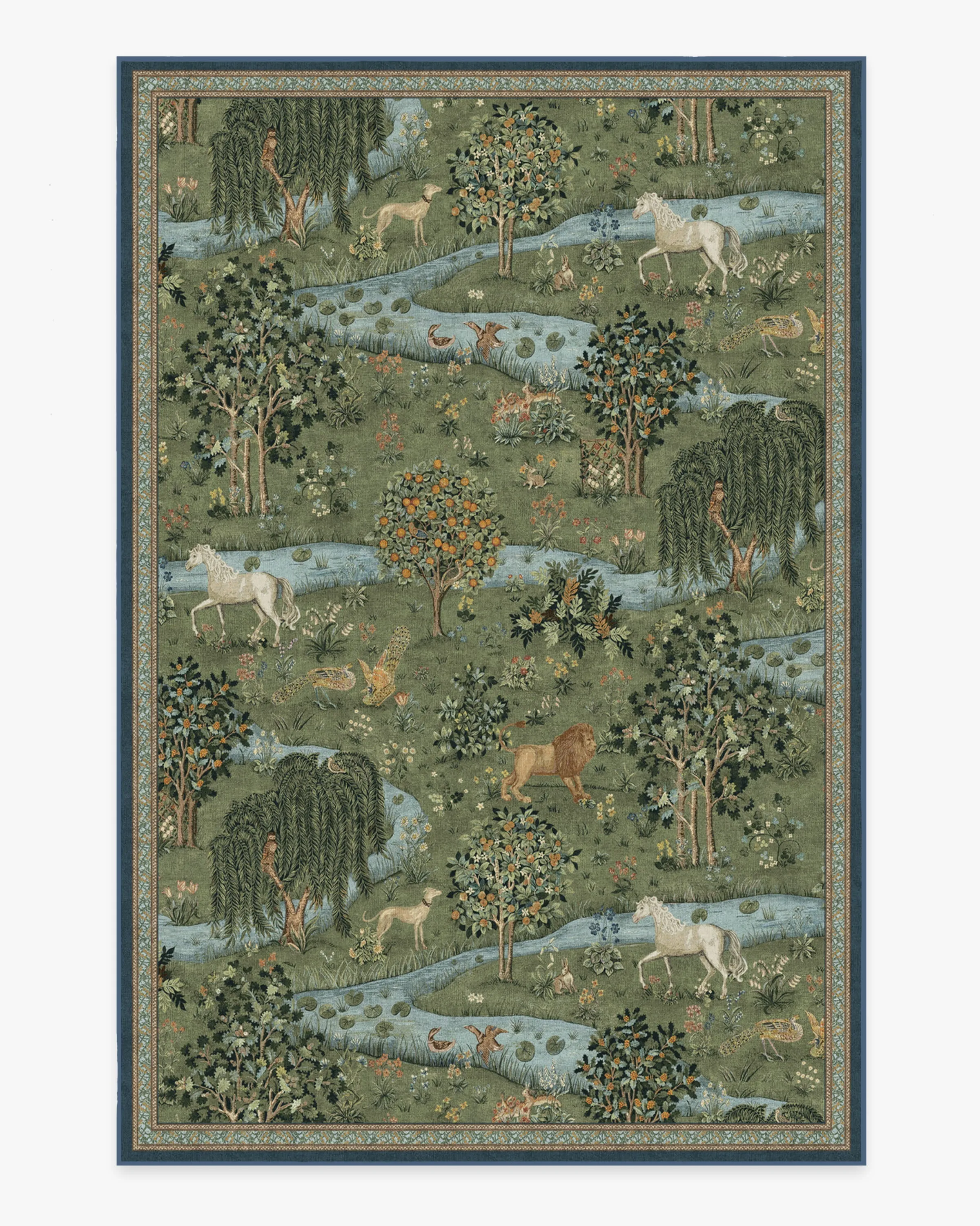 Morris & Co. Owl & Willow Green Rug