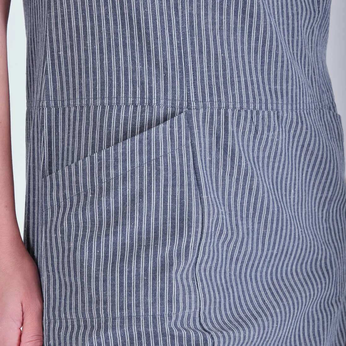 Nina Striped Pinafore Dress
