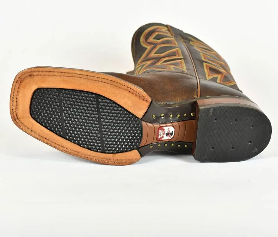 Nocona Brown Leather Roper Cowboy Boots – Men's -MD5202