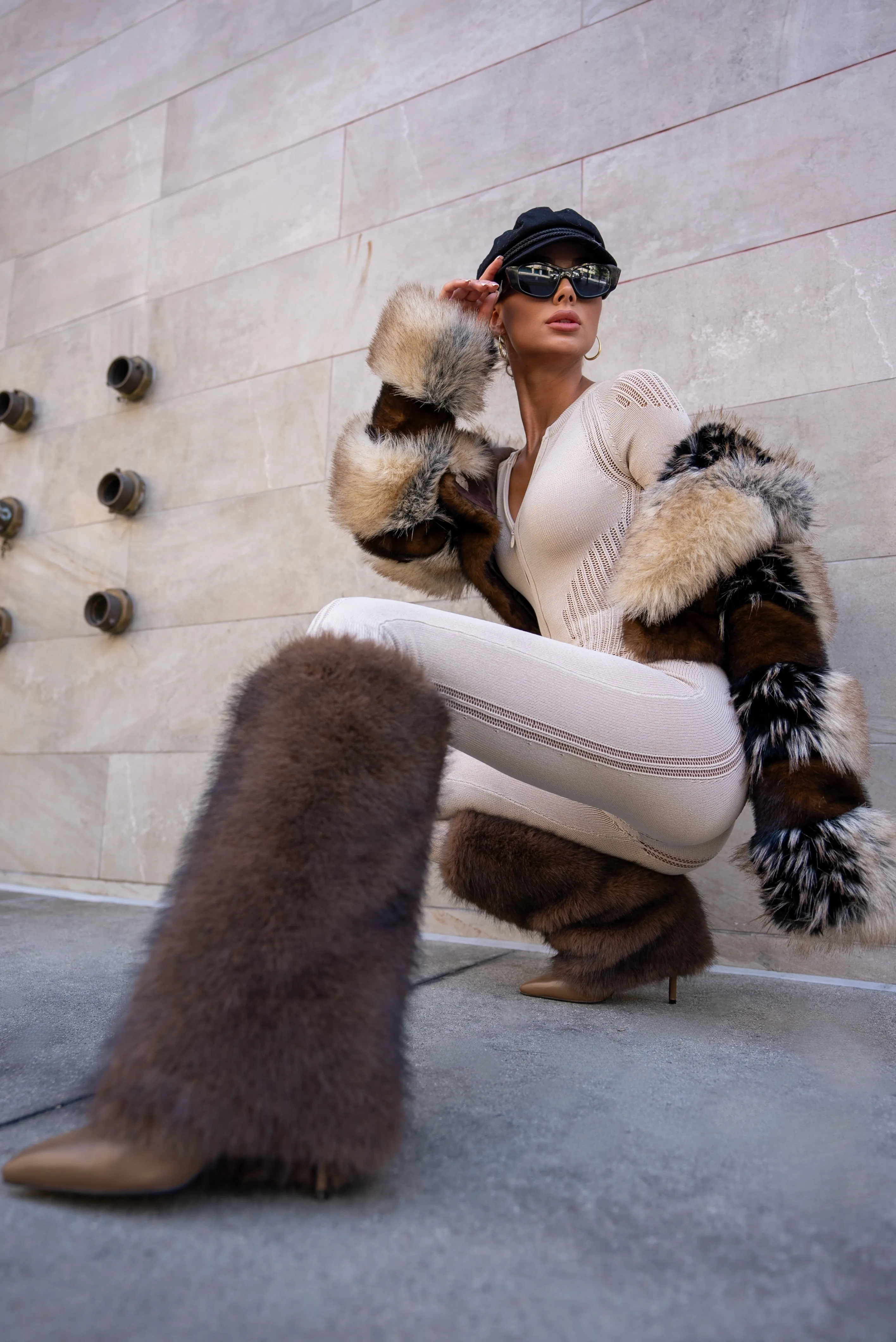OMERA-BROWN STILETTO BOOT