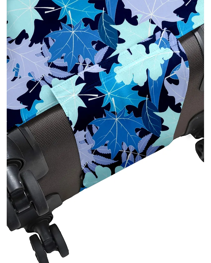 ONLY LUGGAGE COVER | Durable Blue Polyester Stretchable Printed Protective Luggage Bag Cover