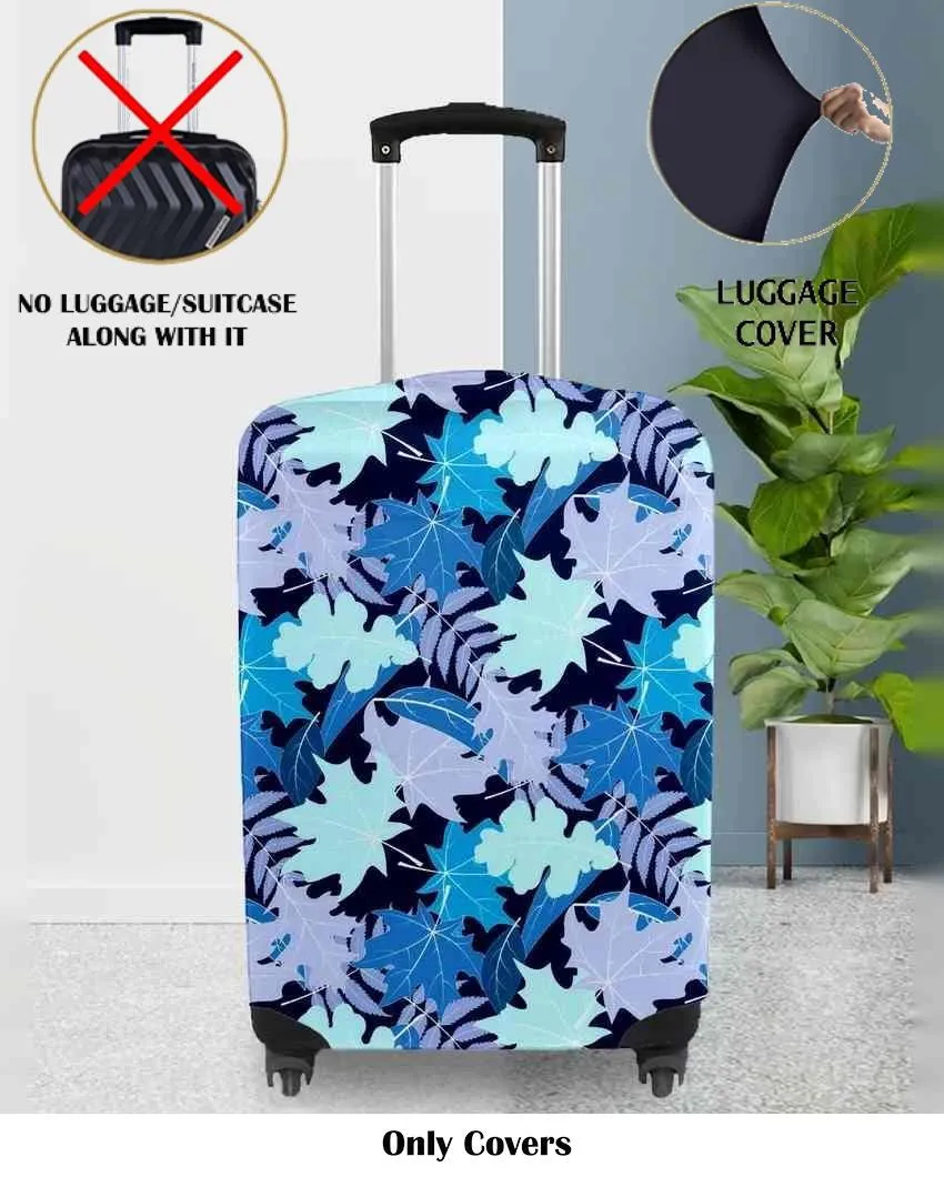 ONLY LUGGAGE COVER | Durable Blue Polyester Stretchable Printed Protective Luggage Bag Cover