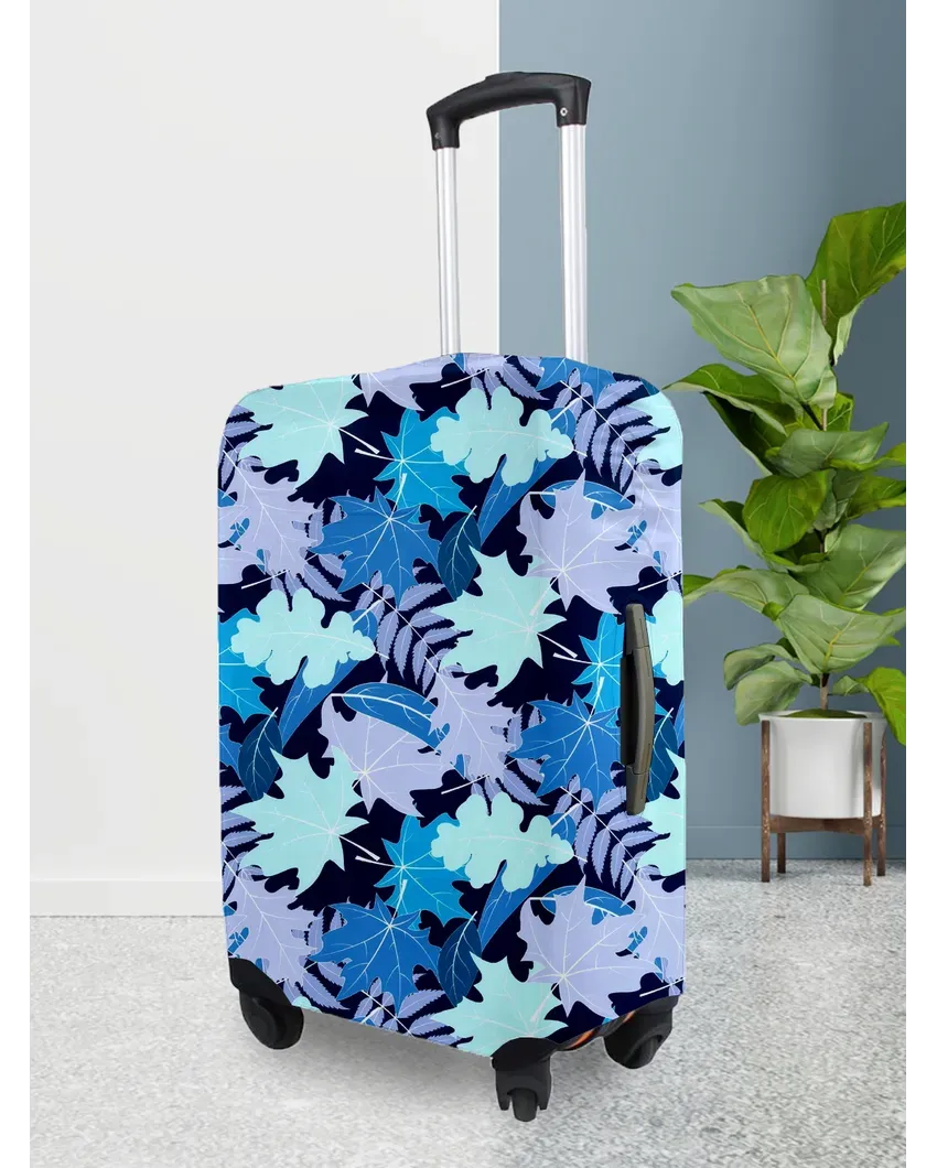 ONLY LUGGAGE COVER | Durable Blue Polyester Stretchable Printed Protective Luggage Bag Cover