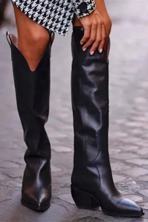 Over The Knee Western Boots
