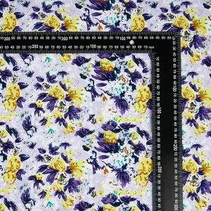 Polyester Flower Pattern-Chiffon Fabric