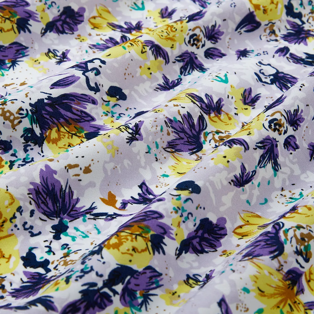 Polyester Flower Pattern-Chiffon Fabric