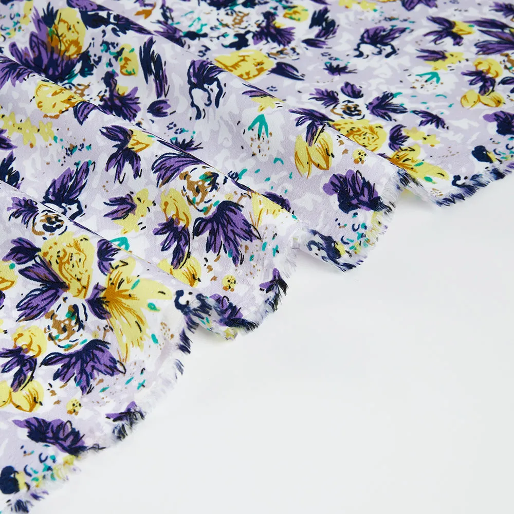 Polyester Flower Pattern-Chiffon Fabric