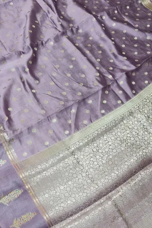 Regal Purple Banarasi Silk Saree - Handwoven Elegance