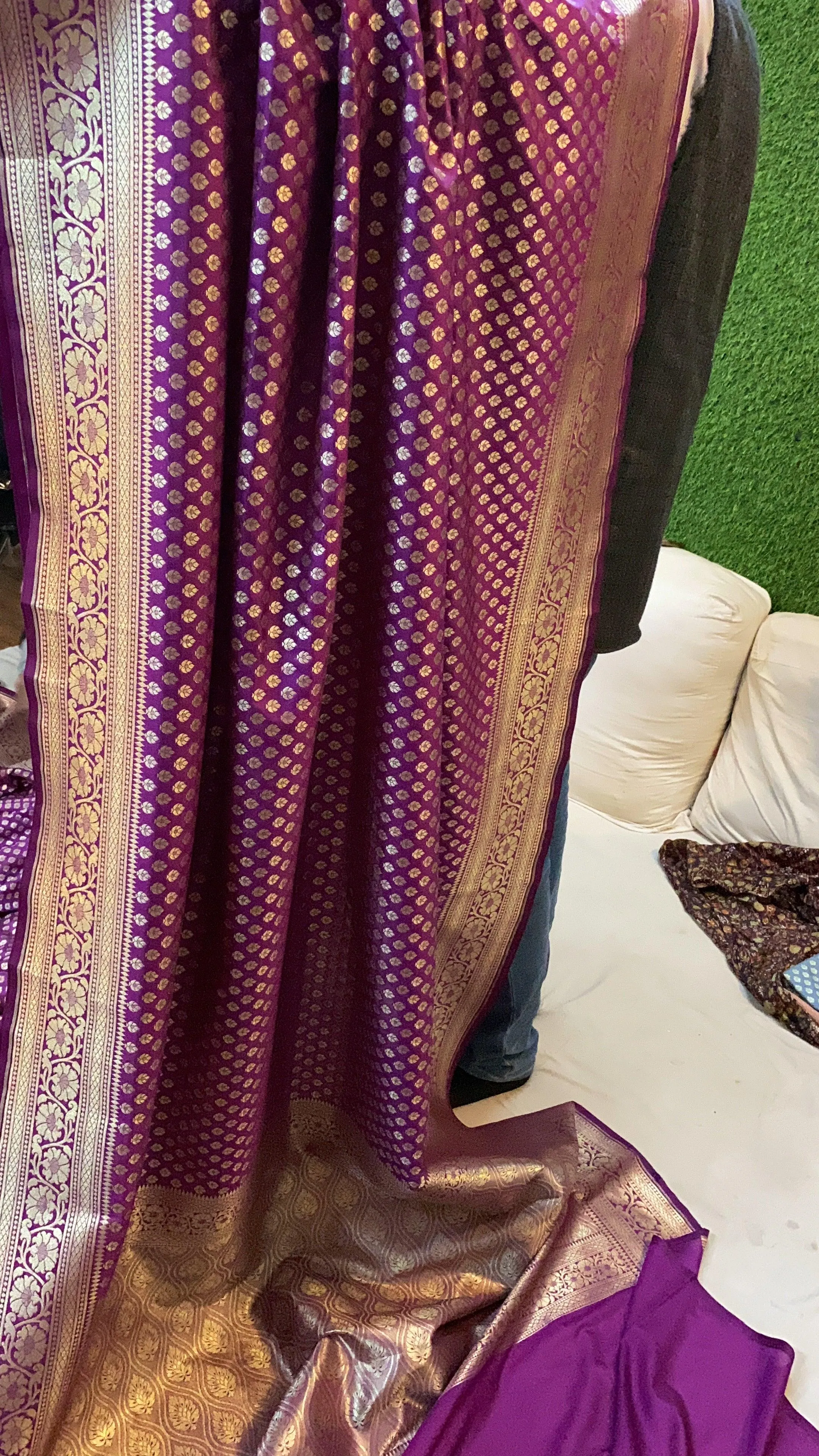 Regal Purple Handloom Katan Uppada Silk Saree