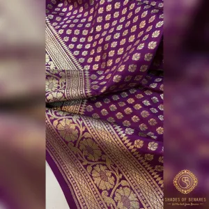 Regal Purple Handloom Katan Uppada Silk Saree
