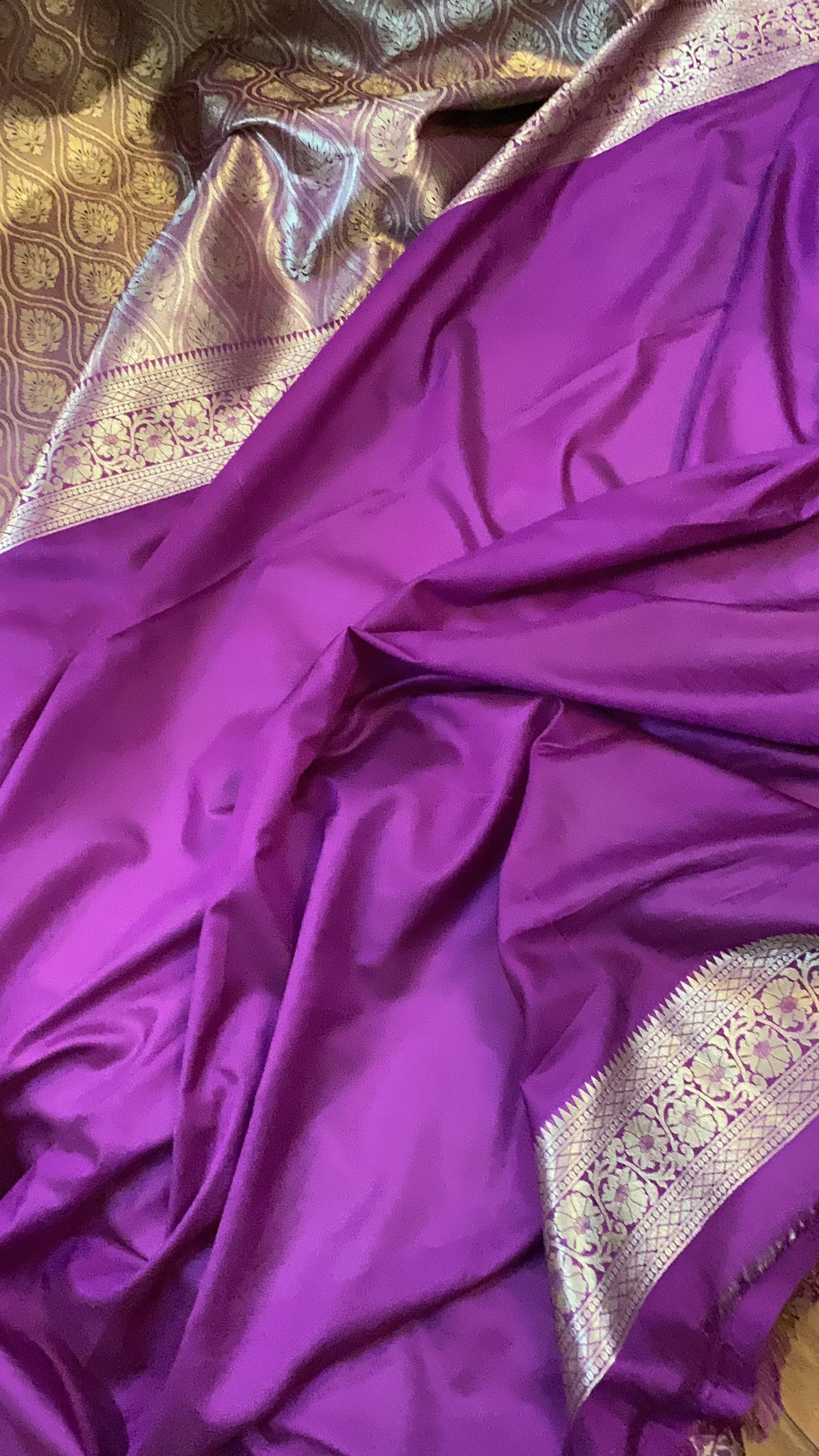 Regal Purple Handloom Katan Uppada Silk Saree