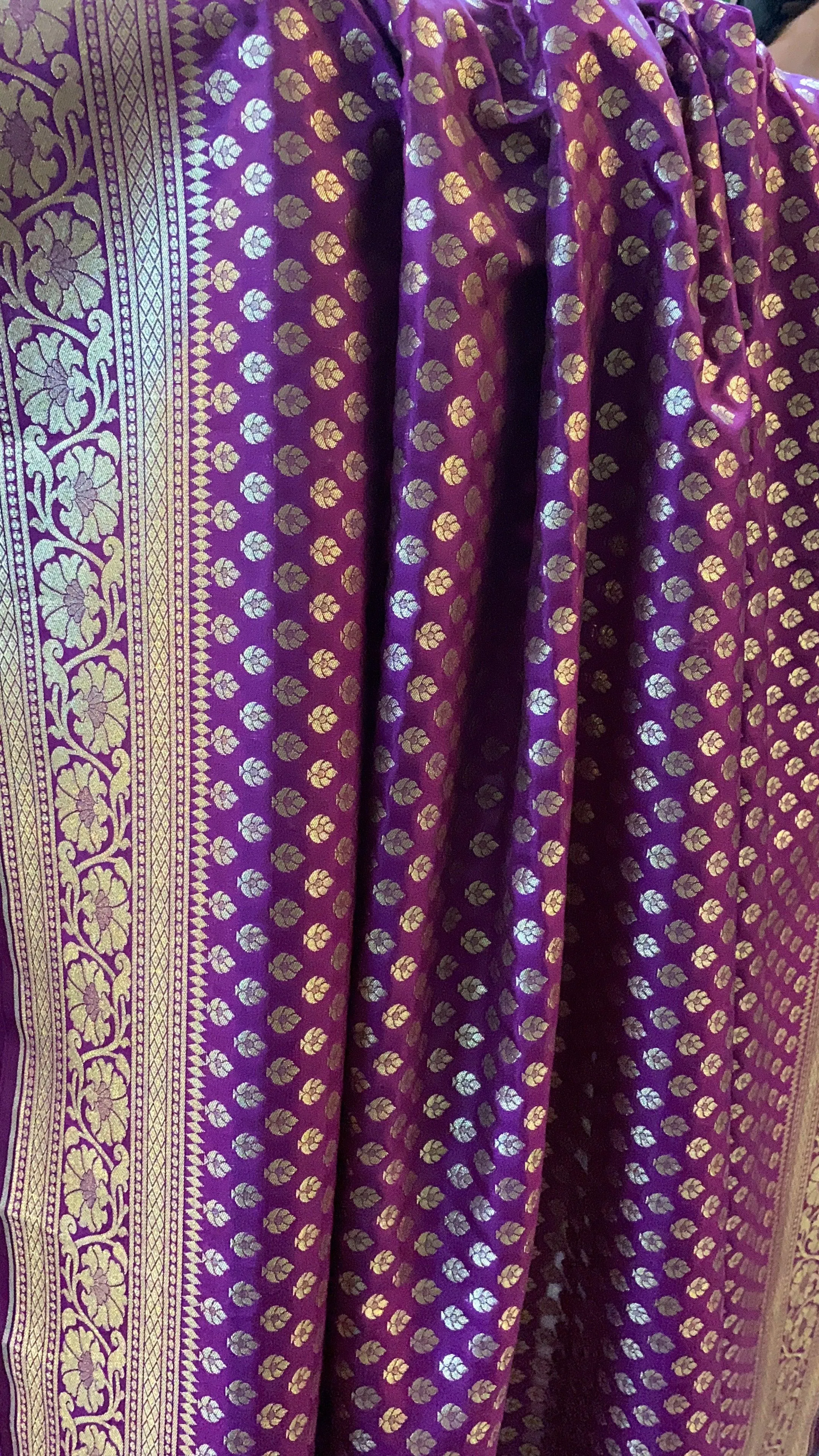Regal Purple Handloom Katan Uppada Silk Saree