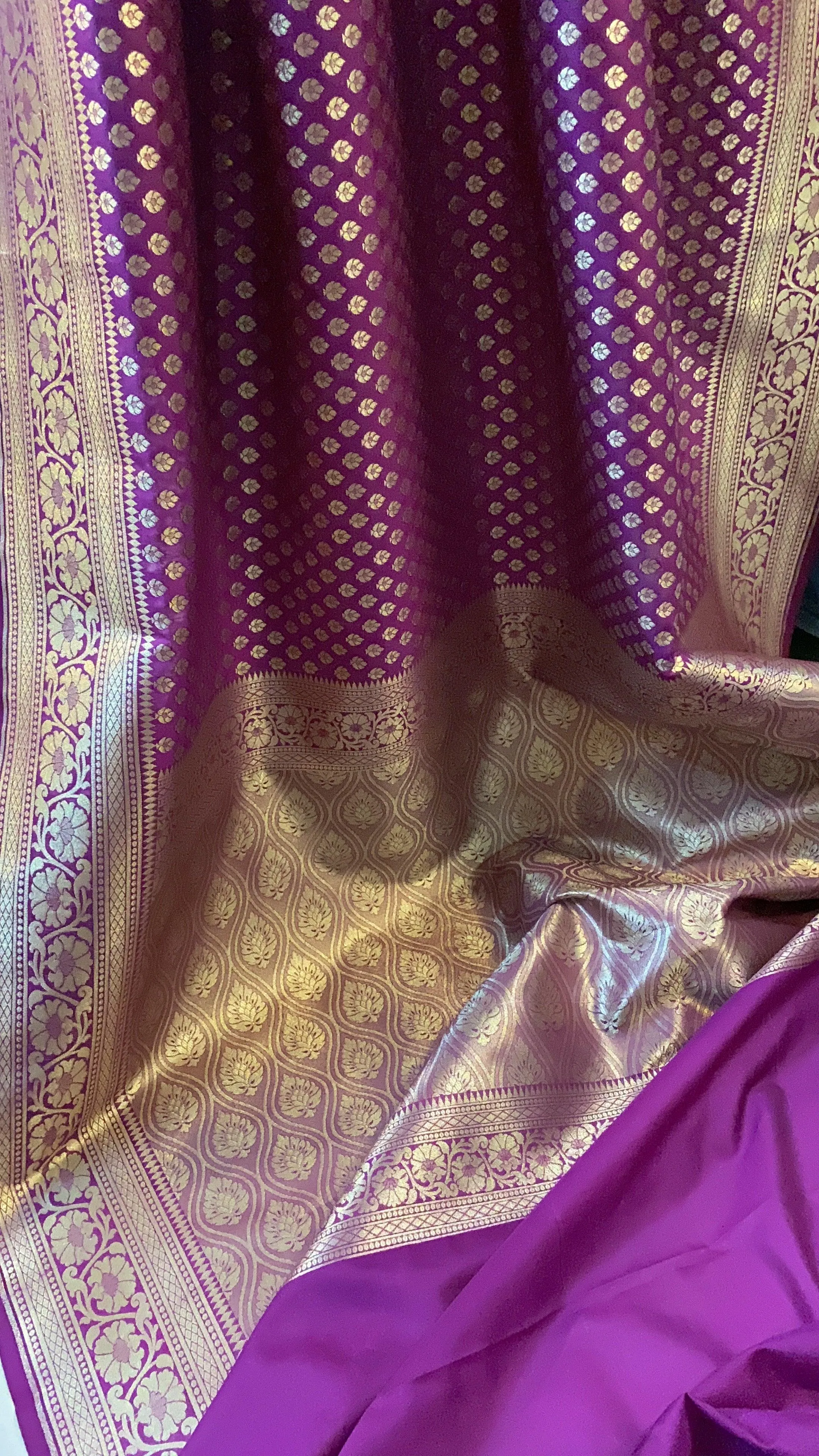 Regal Purple Handloom Katan Uppada Silk Saree