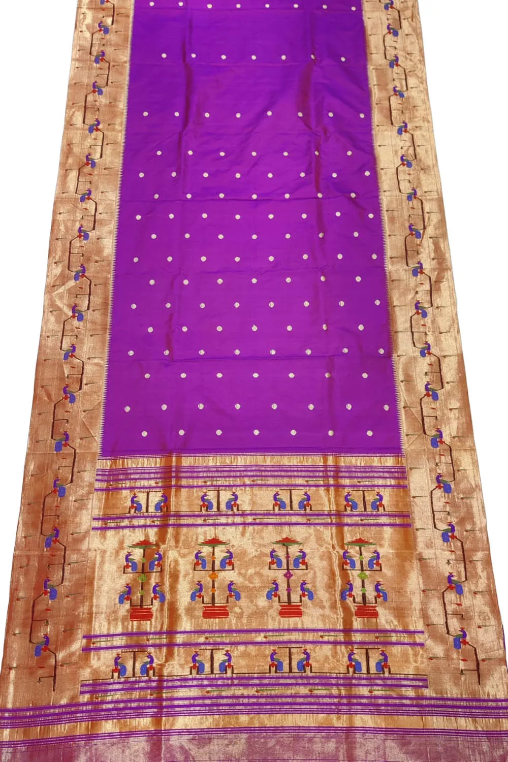 Regal Purple Paithani Silk Saree: A Timeless Elegance