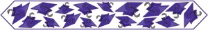 Regal Purple Printed Grad Cap Table Runner (3/Pk)