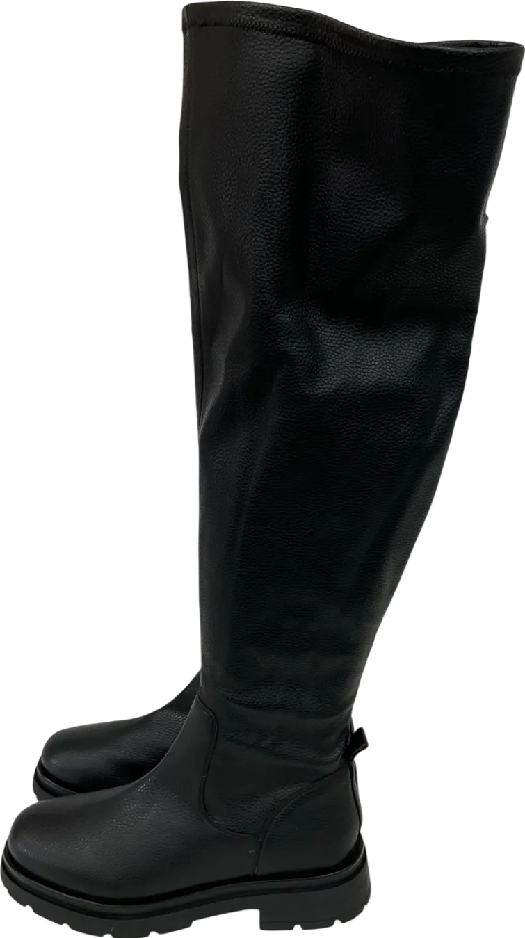 SimplyBe Black Curve Wide Fit Gretel Stretch Over The Knee UK 9 EU 42 👠