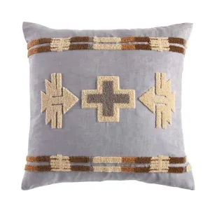 Southwest Crewel Embroidered Throw Pillow