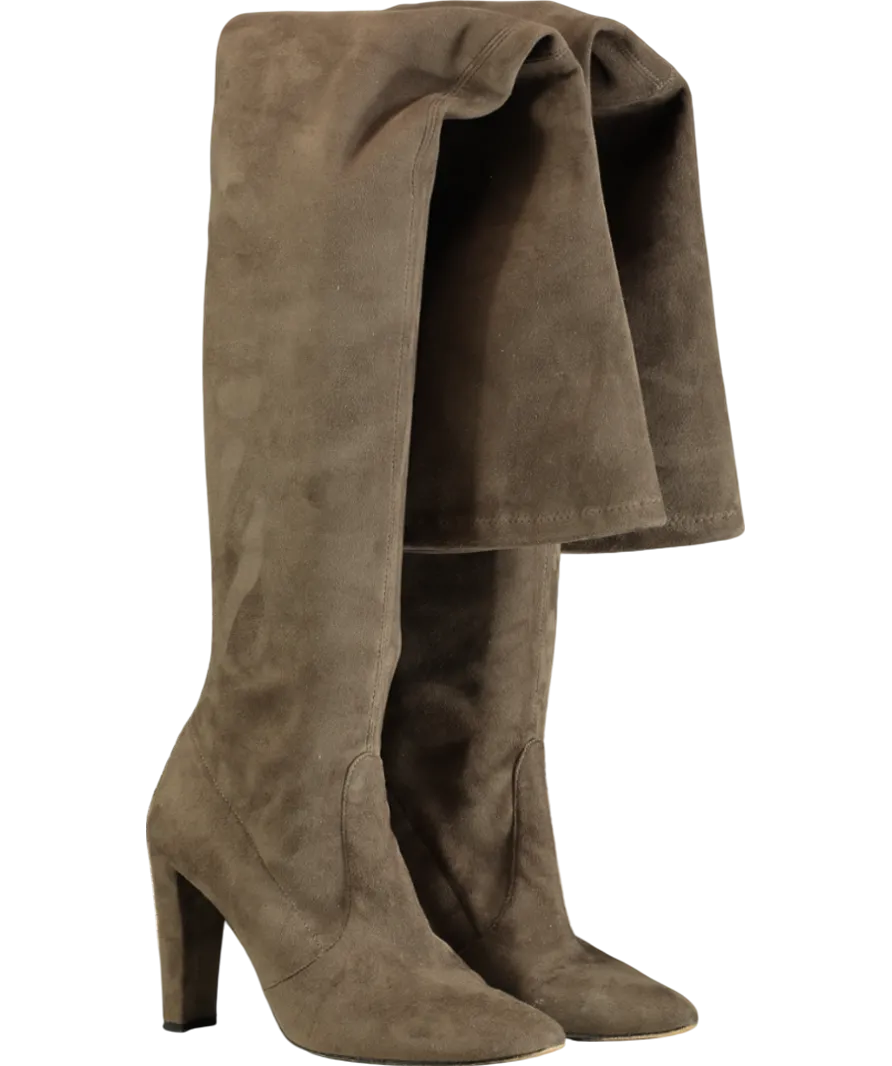 Stuart Weitzman Brown Highland Suede Over the Knee Boot UK 9.5 EU 42.5 👠