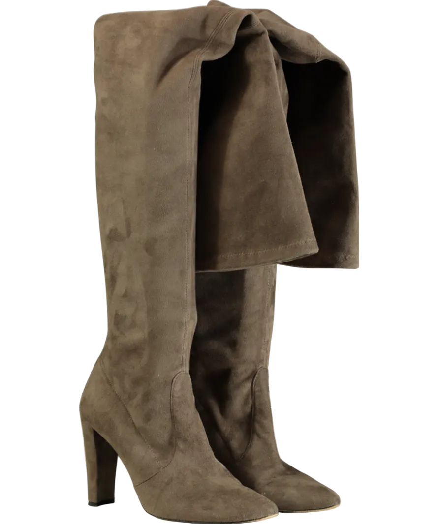 Stuart Weitzman Brown Highland Suede Over the Knee Boot UK 9.5 EU 42.5 👠