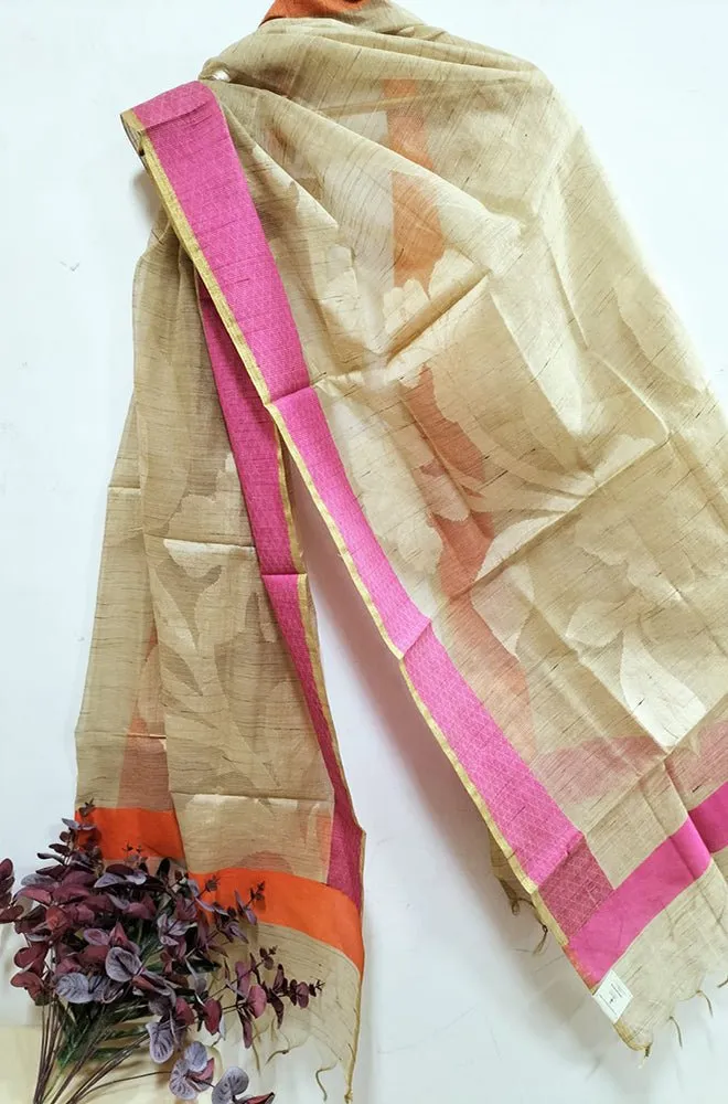 Stylish Pastel Banarasi Cotton Silk Dupatta for Elegant Look