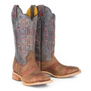 Tin Haul Men's Slugger W/ Field Of Dreams Square Toe Boots 0282