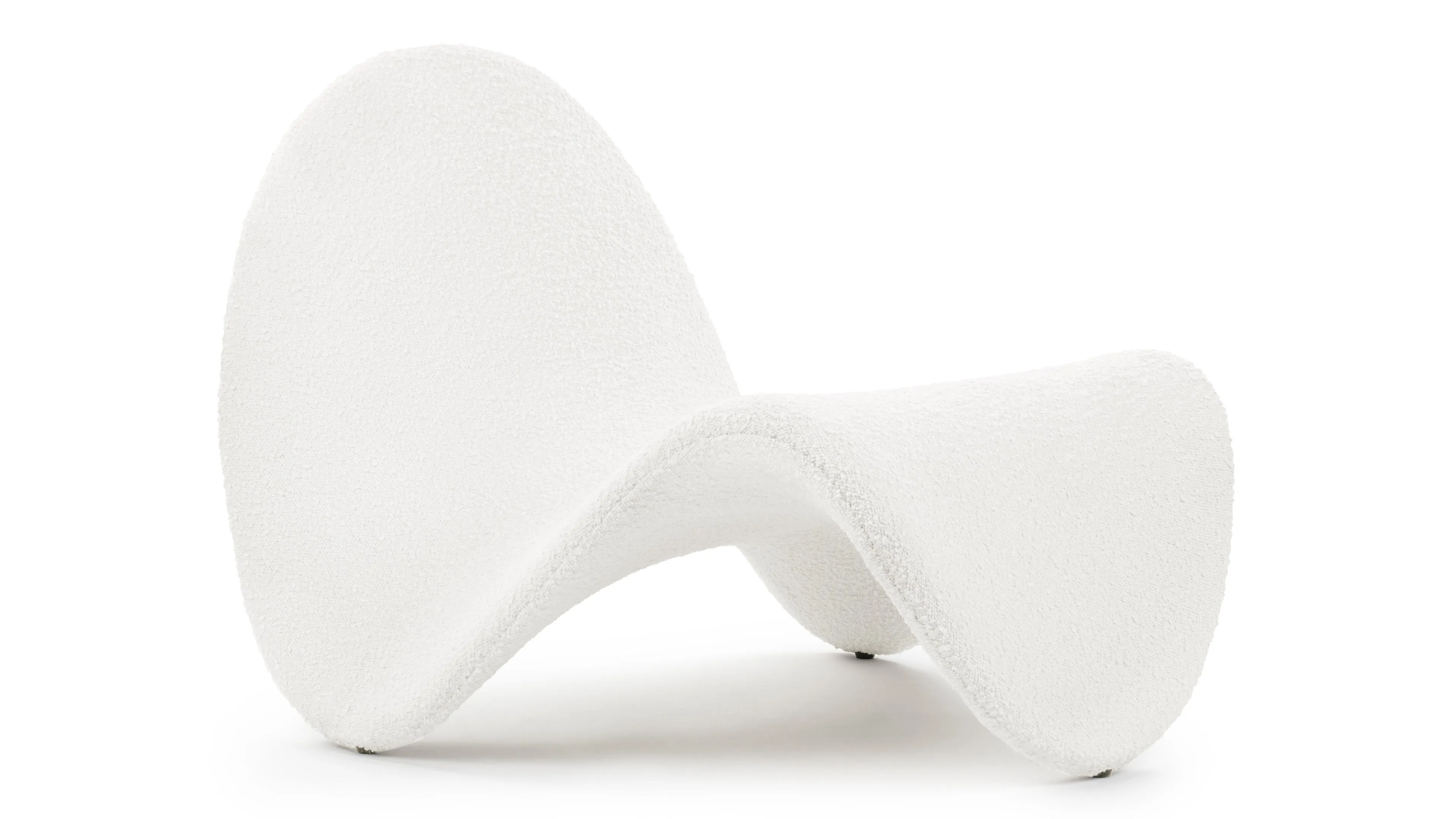 Tongue - Tongue Chair, White Boucle