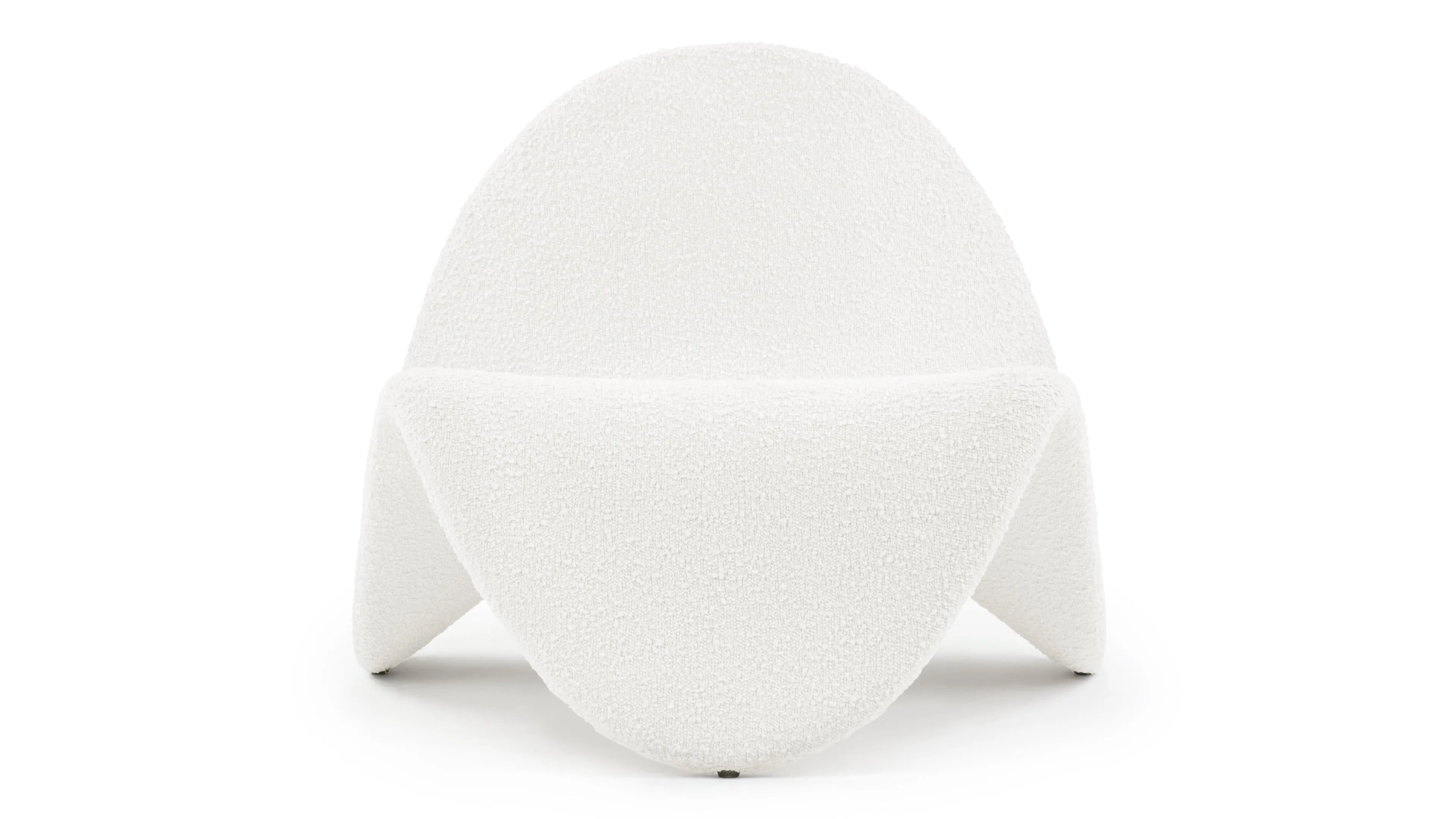 Tongue - Tongue Chair, White Boucle