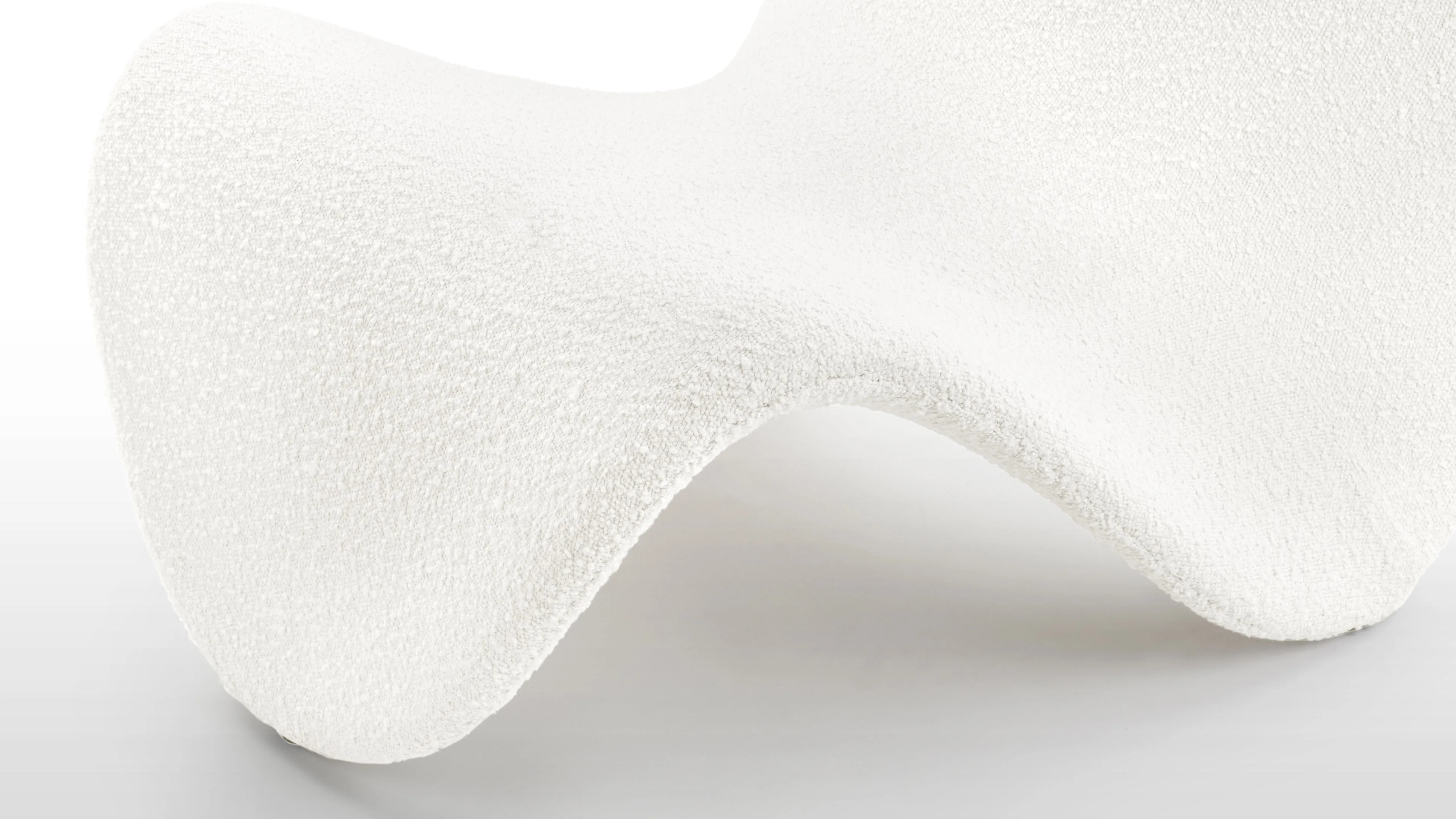 Tongue - Tongue Chair, White Boucle