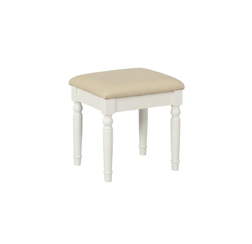 Transitional Beige and White Vanity Set